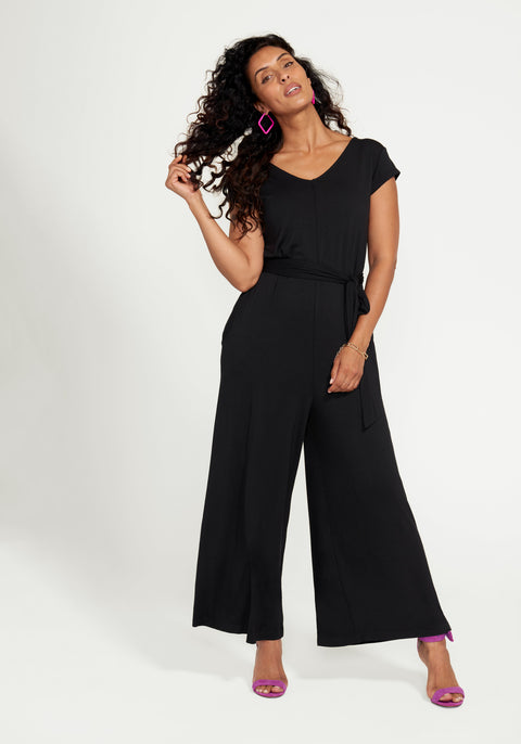 Day to Night Jumpsuit (Black) - Final Sale