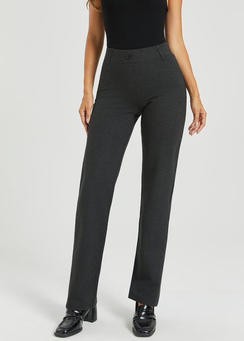 Two-Pocket Dress Pant Yoga Pant | Straight (Charcoal)