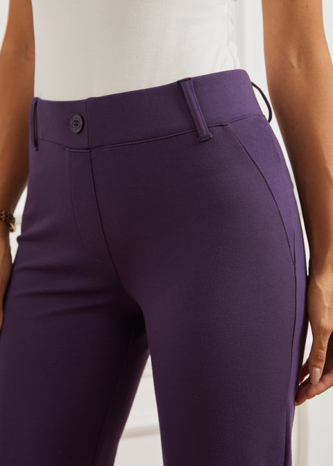 Two-Pocket Dress Pant Yoga Pant | Straight (Aubergine)