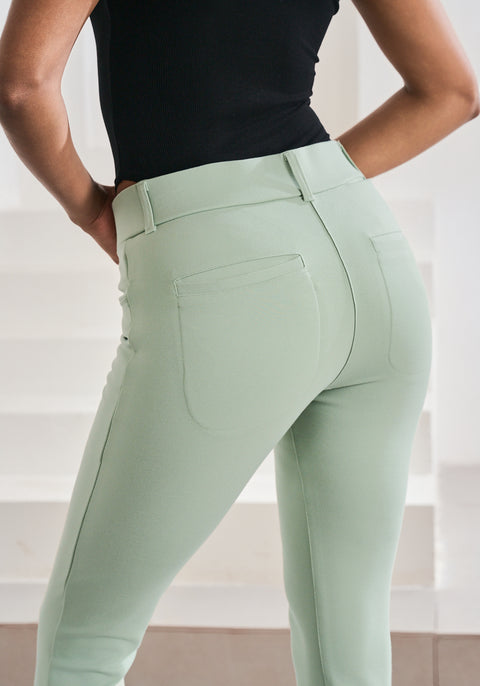 7-Pocket Dress Pant Yoga Pant | Skinny (Muted Mint)