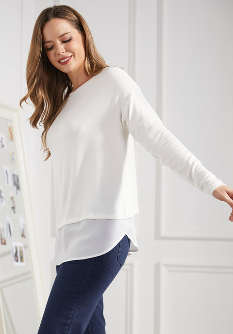 UltraEase Layered Boatneck (Ivory)