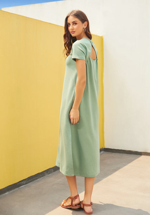 AirFlex Cut-Out Midi Dress (Sage)