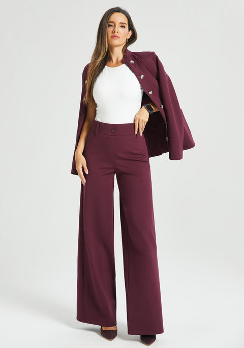 ⏰ PRESALE | Classic High-Waist DPYP | Wide (Burgundy)