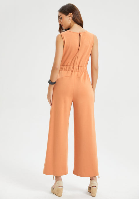 AirFlex Sleeveless Jumpsuit (Rust)