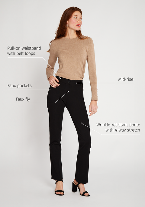 ⏰ PRESALE | Classic Dress Pant Yoga Pant | Straight (Black)