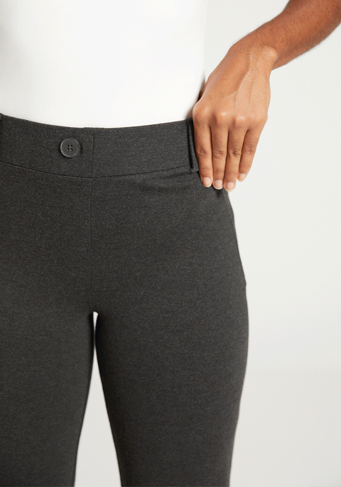 Classic Dress Pant Yoga Pant | Straight (Charcoal)