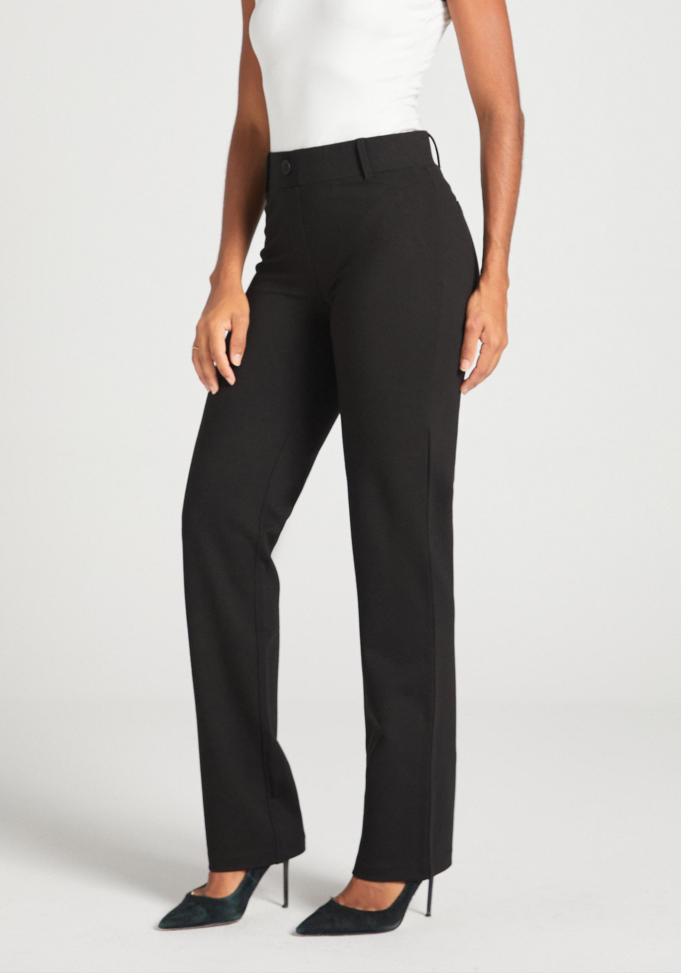 Classic DPYP Dress Pant Yoga Pant | Straight (Black) | XXL / Long (34 Inches) Classic DPYP Dress Pant Yoga Pant | Straight (Black) | XXL / Long (34 Inches)