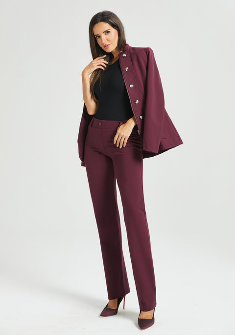 ⏰ PRESALE | Classic Dress Pant Yoga Pant | Straight (Burgundy)