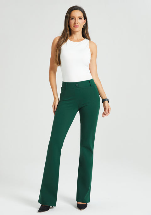 ⏰ PRESALE | Classic Dress Pant Yoga Pant | Bootcut (Dark Green)