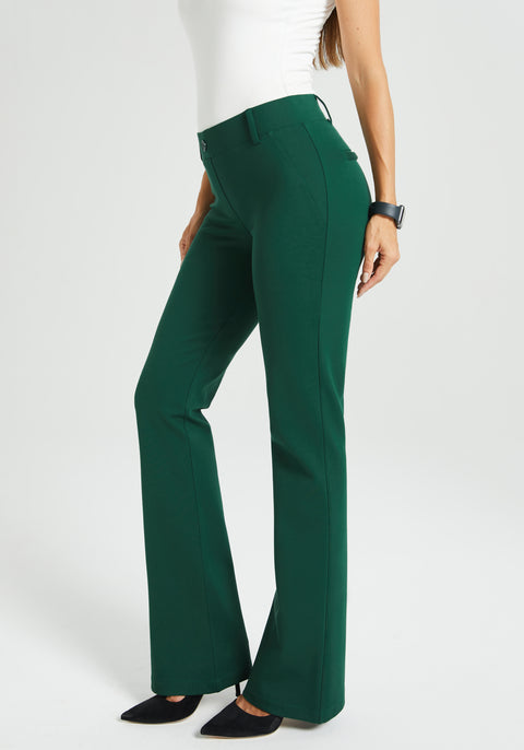 ⏰ PRESALE | Classic Dress Pant Yoga Pant | Bootcut (Dark Green)