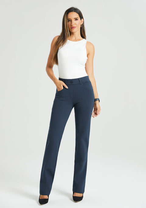 ⏰ PRESALE | 7-Pocket Dress Pant Yoga Pant | Straight (Navy)