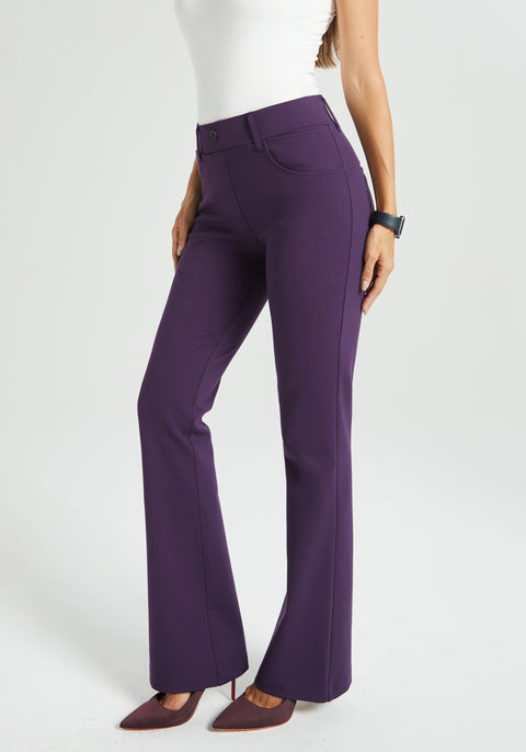 ⏰ PRESALE | 7-Pocket Dress Pant Yoga Pant | Bootcut (Aubergine)