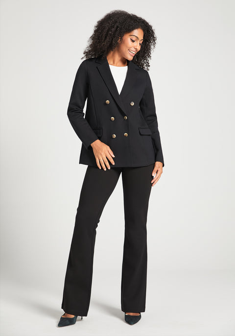 Two-Pocket Dress Pant Yoga Pant | Bootcut (Black)