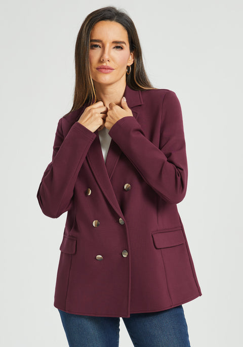 ⏰ PRESALE | Double Breasted Blazer (Burgundy)