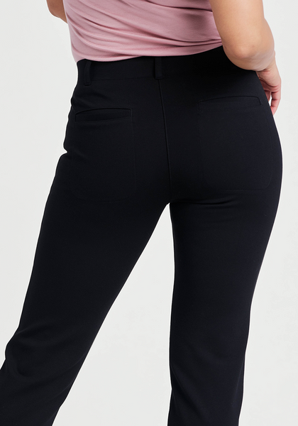 Straight-Leg, 7-Pocket Dress Pant Yoga Pants (Navy)