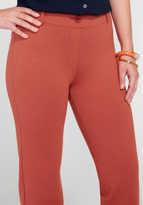 Classic Dress Pant Yoga Pant | Straight (Burnished Coral)