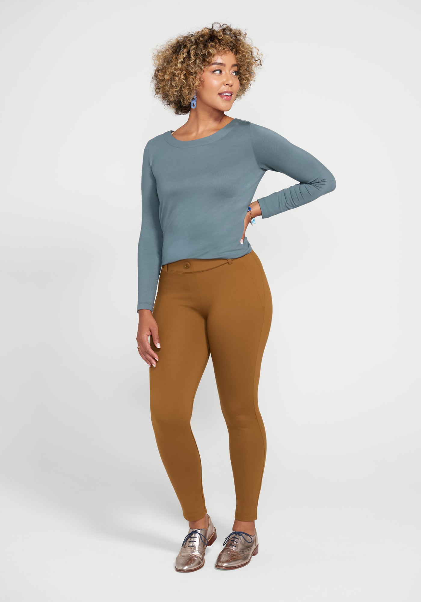 Classic Dress Pant Yoga Pant Skinny (Nutmeg) Betabrand
