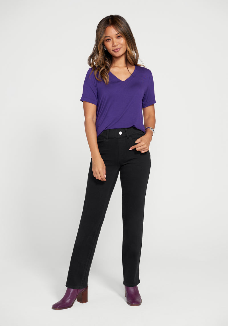 Signature Mid-Rise Denim | Straight (Black Rinse)