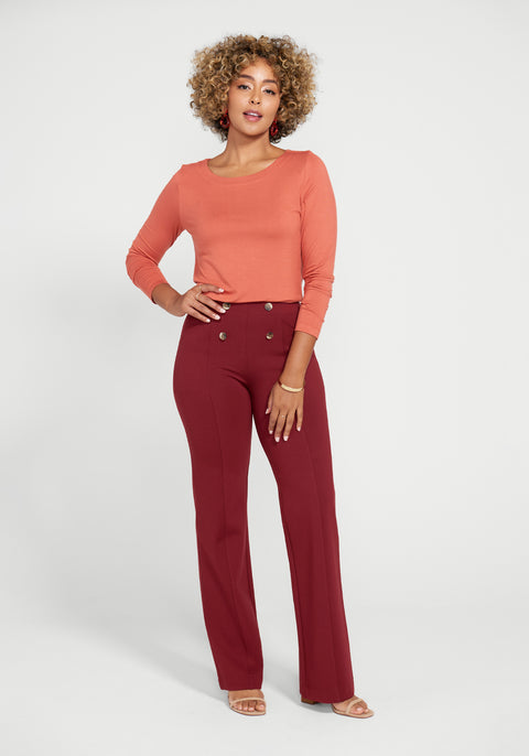 Atlantic Pant | Wide (Oxblood)