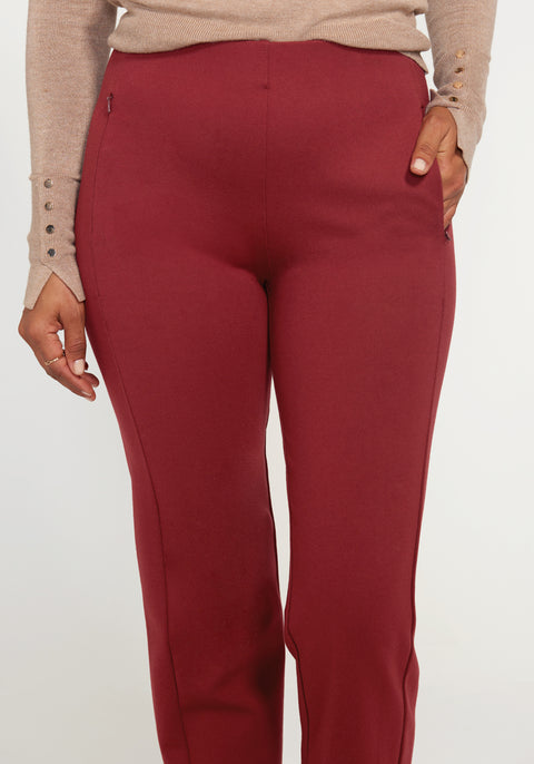 Monroe Crop Trouser | Straight (Oxblood)