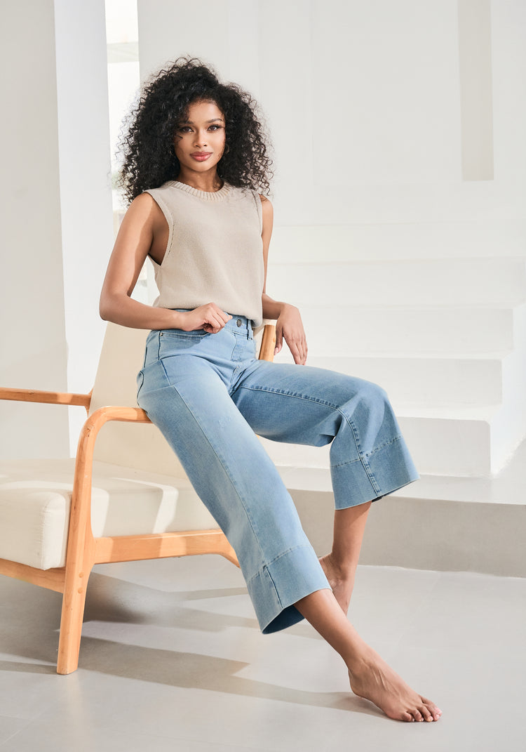 Boyfriend Crop Jean | Straight (Coastal Wash)