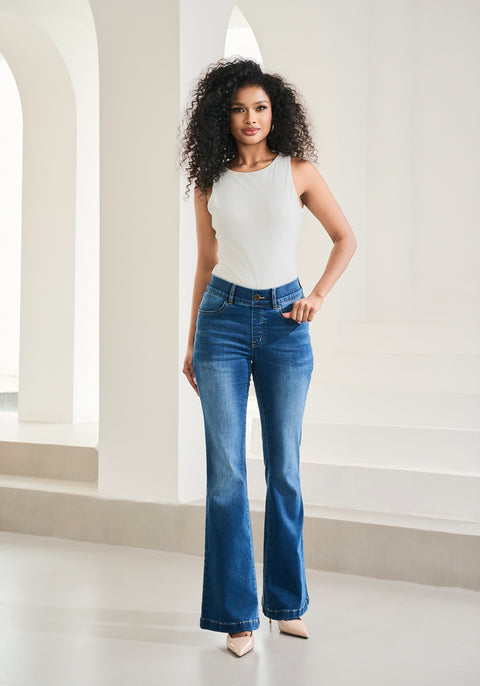 Signature Mid-Rise Denim | Flare (Alamo Wash)