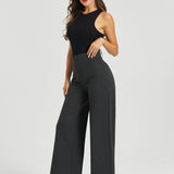 PRESALE ⏰ Classic High-Waist DPYP™ Dress Pant Yoga Pants | Wide (Charcoal)