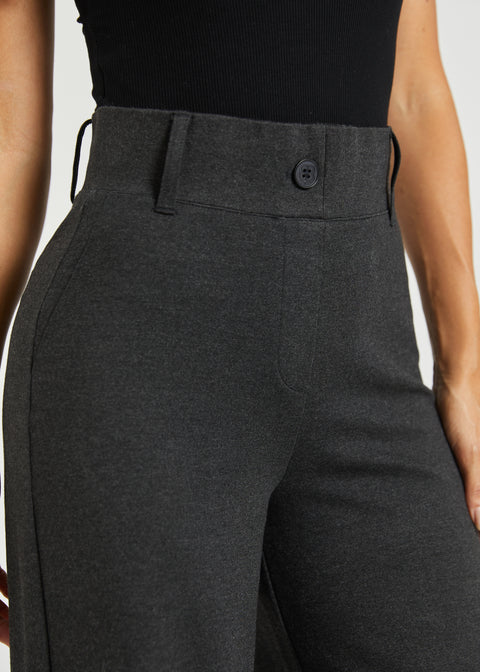 Classic High-Waist DPYP Dress Pant Yoga Pants | Wide (Charcoal) Charcoal / S / Petite (30 Inches) Classic High-Waist DPYP Dress Pant Yoga Pants | Wide (Charcoal) Charcoal / S / Petite (30 Inches)