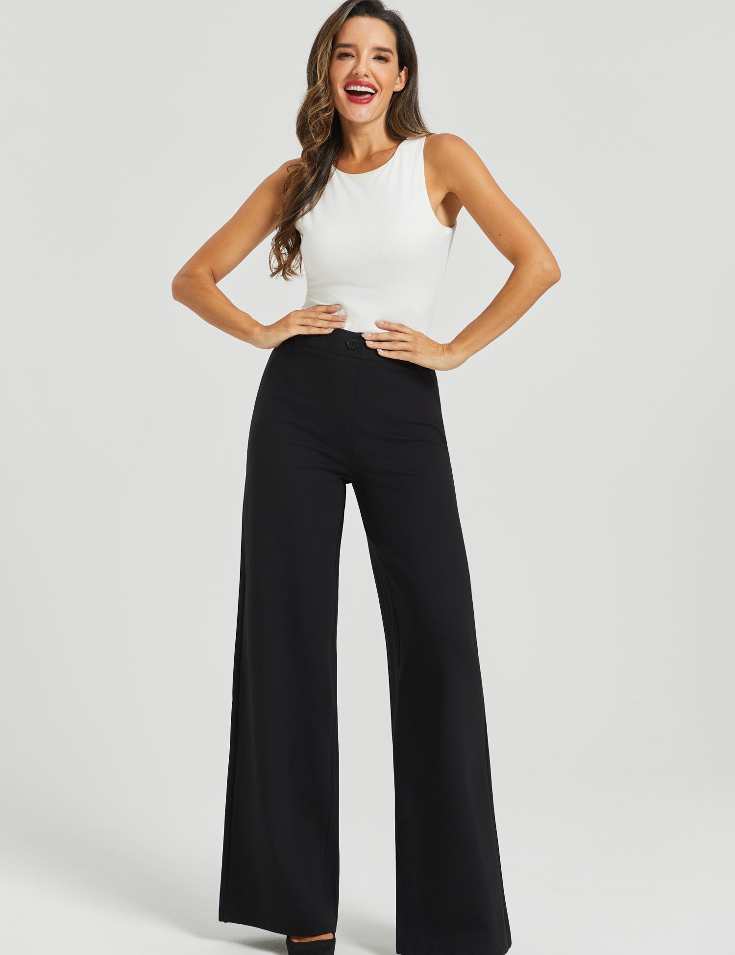 PRESALE ⏰ Two-Pocket DPYP™ Dress Pant Yoga Pant | Wide (Black)