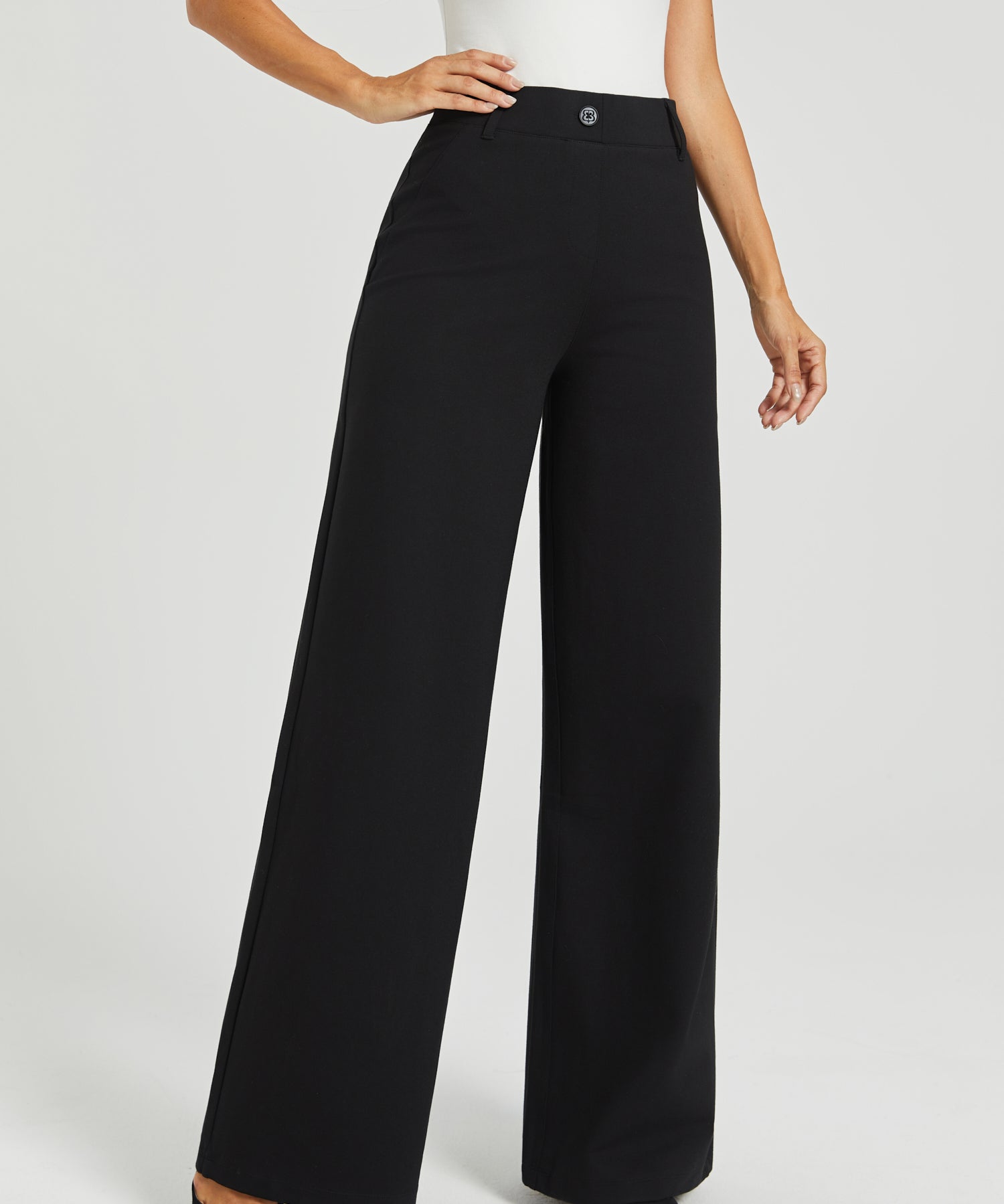 PRESALE ⏰ Two-Pocket DPYP™ Dress Pant Yoga Pant | Wide (Black)