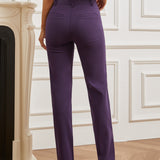 Two-Pocket DPYP™ Dress Pant Yoga Pant | Straight (Aubergine) - Final Sale