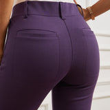 Two-Pocket DPYP™ Dress Pant Yoga Pant | Straight (Aubergine) - Final Sale