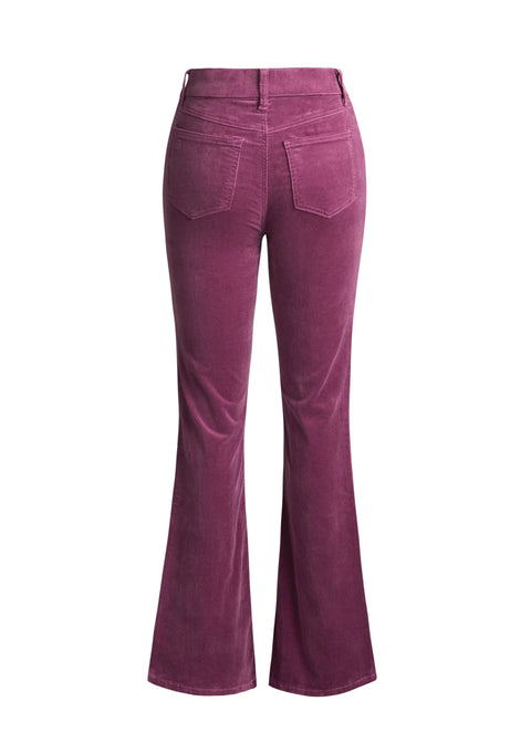 Signature Mid-Rise Corduroy | Bootcut (Aubergine)