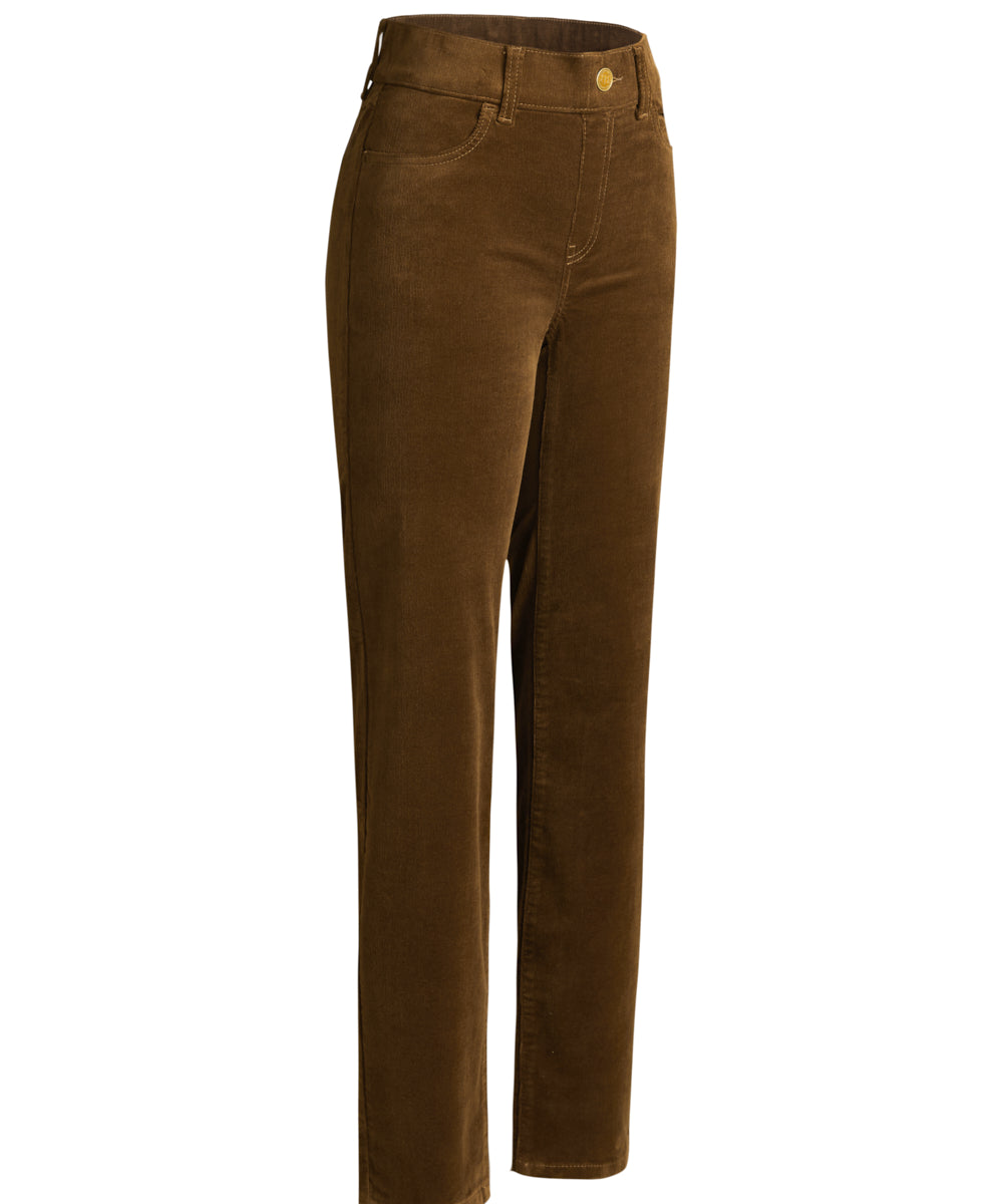 Signature Mid-Rise Corduroy | Straight (Brown)