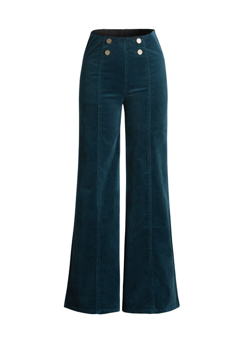 Atlantic Corduroy Pant | Wide (Teal)
