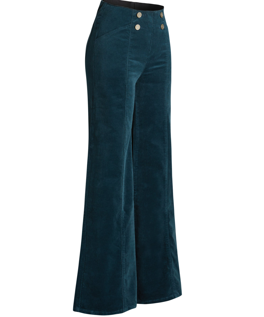 Atlantic Corduroy Pant | Wide (Teal)