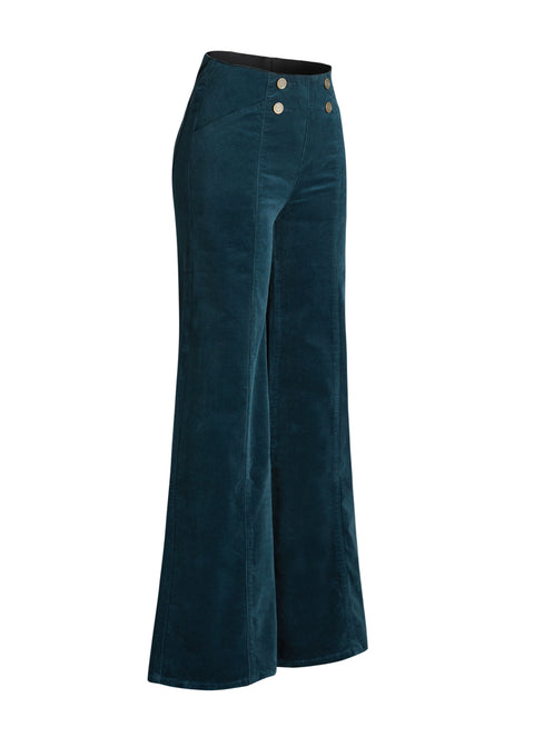 Atlantic Corduroy Pant | Wide (Teal)