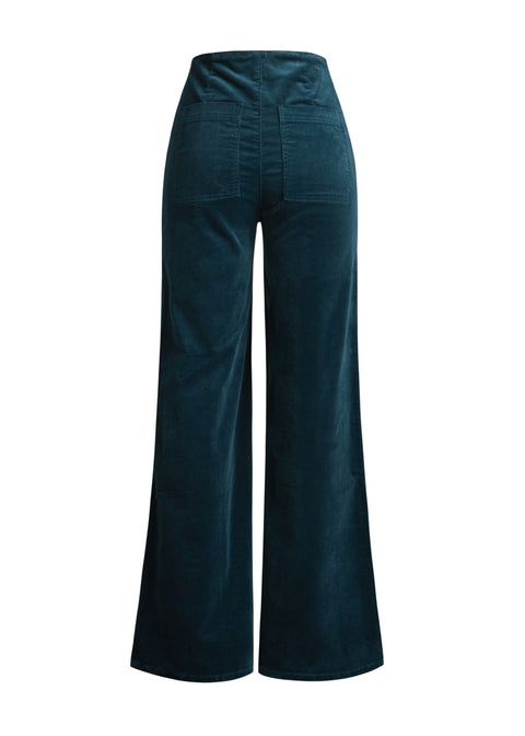 Atlantic Corduroy Pant | Wide (Teal)