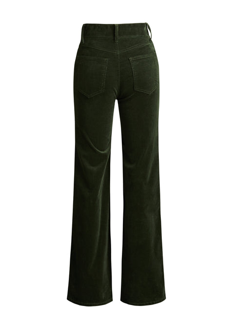 Signature Mid-Rise Corduroy | Wide (Olive)