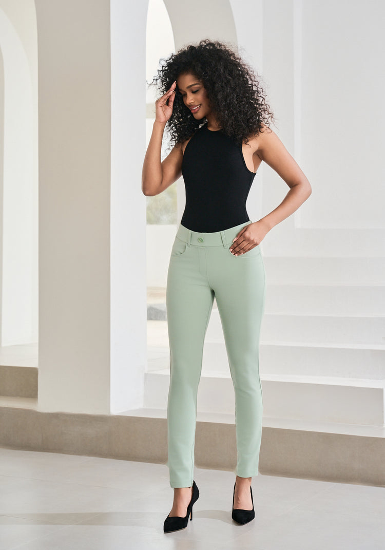 7-Pocket Dress Pant Yoga Pant | Skinny (Muted Mint)