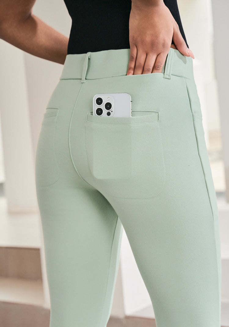 7-Pocket Dress Pant Yoga Pant | Skinny (Muted Mint)