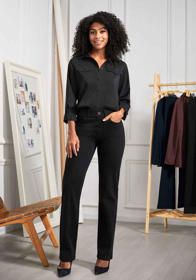 Everyday Epaulette Shirt (Black)
