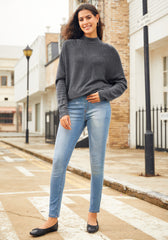 SoftBlend Merino Dolman Sweater (Charcoal) | Betabrand