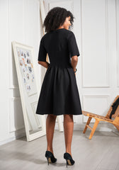 Sculpt & Sway Scoop Neck Dress (Black)