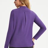 Surplice Long Sleeve Tunic (Aubergine) - Final Sale