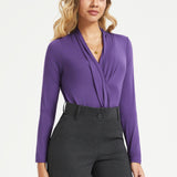 Surplice Long Sleeve Tunic (Aubergine) - Final Sale