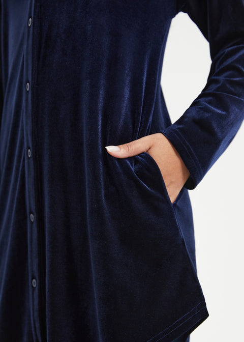 LuxeVelvet Serenity Asymmetrical Tunic (Navy) - Final Sale Navy / M LuxeVelvet Serenity Asymmetrical Tunic (Navy) - Final Sale Navy / M