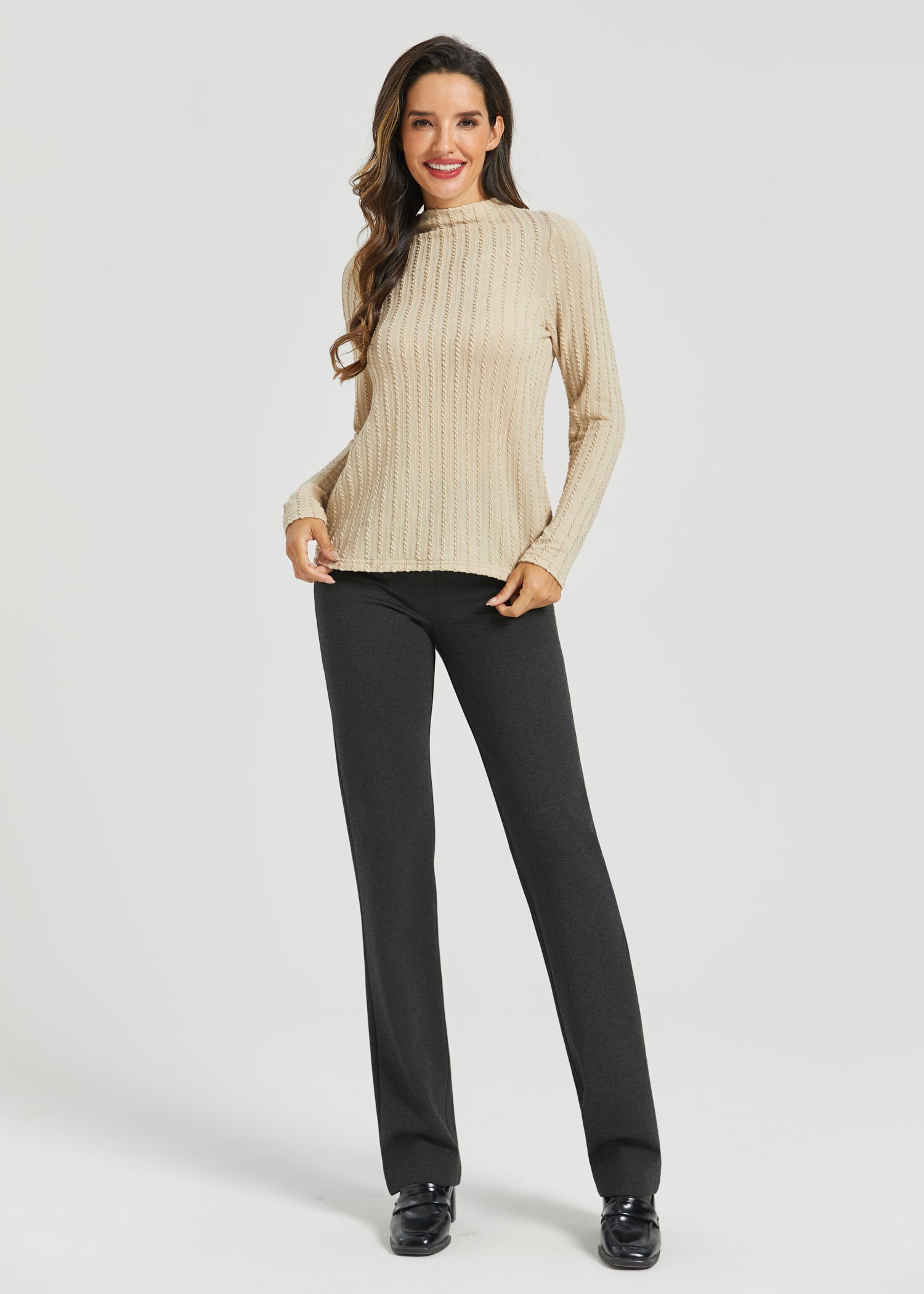 MiniCable Long Sleeve Mockneck (Oatmeal) – Betabrand