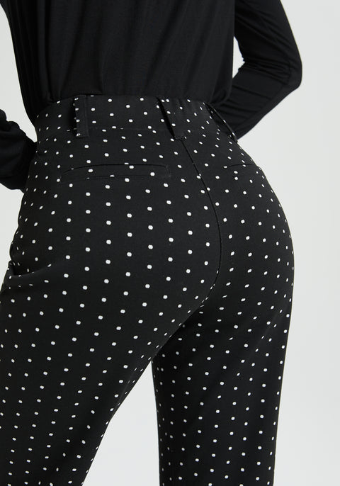⏰ PRESALE | Classic Dress Pant Yoga Pant | Bootcut (Black Ivory Dot)