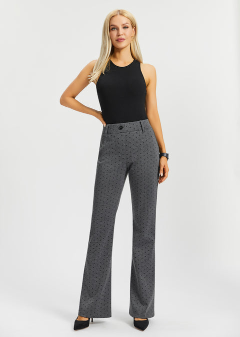 Classic DPYP™ Dress Pant Yoga Pant | Bootcut (Charcoal Black Dot)